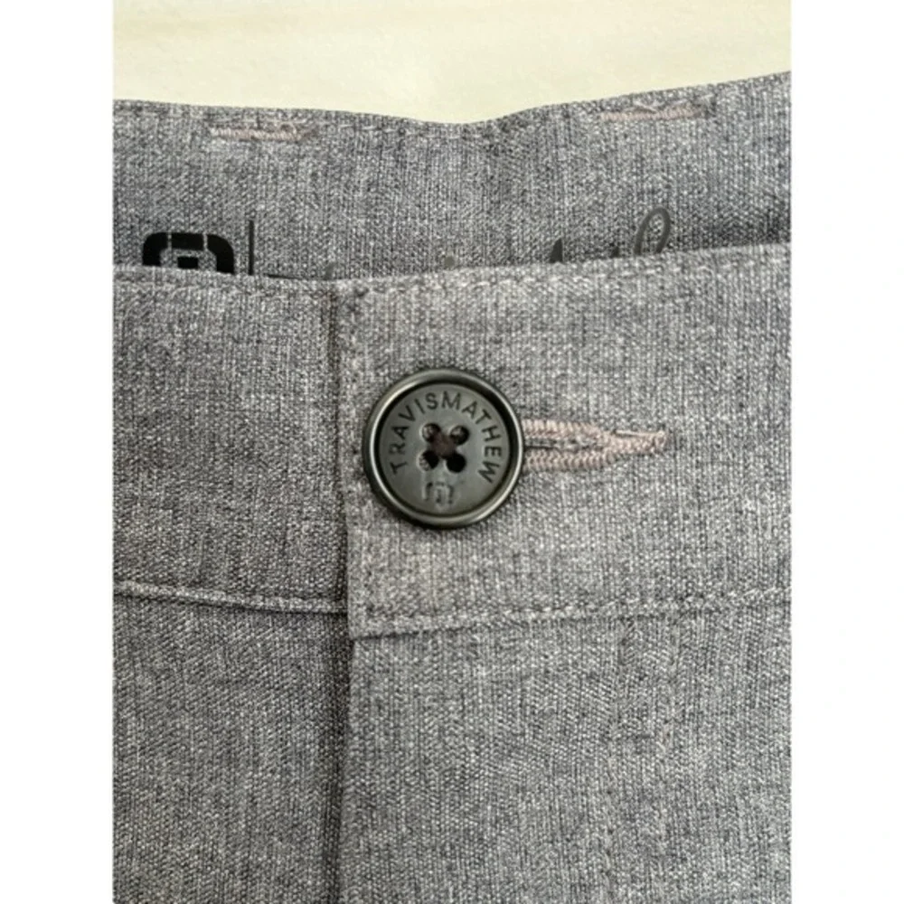 Travis Mathew Mens Golf Pants 34x32‎ Performance Heathered Gray Chino Stretch - Picture 4 of 13